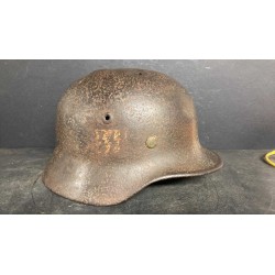 German M40 helmet with a single Waffen SS insignia