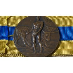 Bellissima medaglia in bronzo e smalti PARMA IX° Concorso Vittoria del Grano 1932