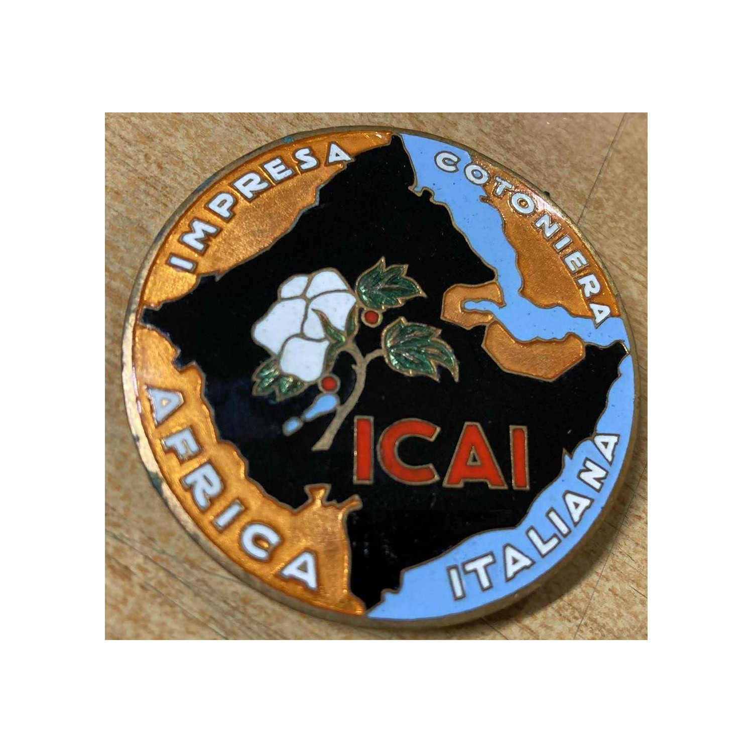 Stunning ICAI Africa Italiana Cotton Company badge
