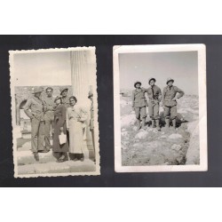Coppia di foto private di soldati italiani in tenuta tropicale