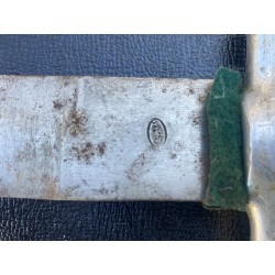 Rare firefighter's dagger from the early 1900s, GNUTTI Brescia, steel blade and aluminum handle, the blade is marked GNUTTI