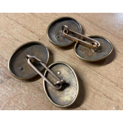 Pair of Italian Royal Army Coast Artillery Cufflinks from the early 1900s