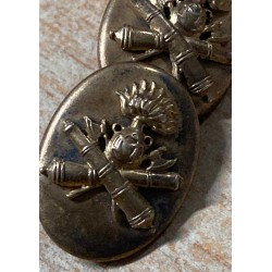 Pair of Italian Royal Army Coast Artillery Cufflinks from the early 1900s