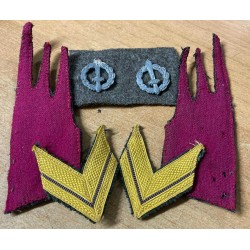 Set consisting of ranks, shoulder straps and gladii Btg ITALIA Bersaglieri Repubblica Sociale