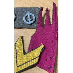 Set consisting of ranks, shoulder straps and gladii Btg ITALIA Bersaglieri Repubblica Sociale