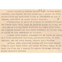 Interessante documento di "protesta" dello Stato Maggiore della GNR contro il Comando Divisione Decima MAS