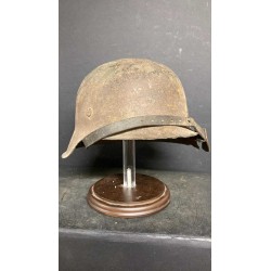 German M42 WH excavation helmet, complete with internal rim and chin strap