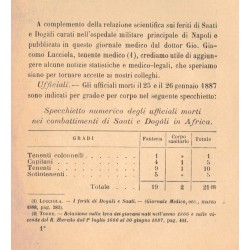 Libretto edito dall Ospedale Militare di Ancona Caduti e Feriti in Dogali