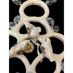 Acquasantiera in terracotta , lavorata a mano  databile fine 1800 inizi 1900