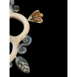 Acquasantiera in terracotta , lavorata a mano  databile fine 1800 inizi 1900