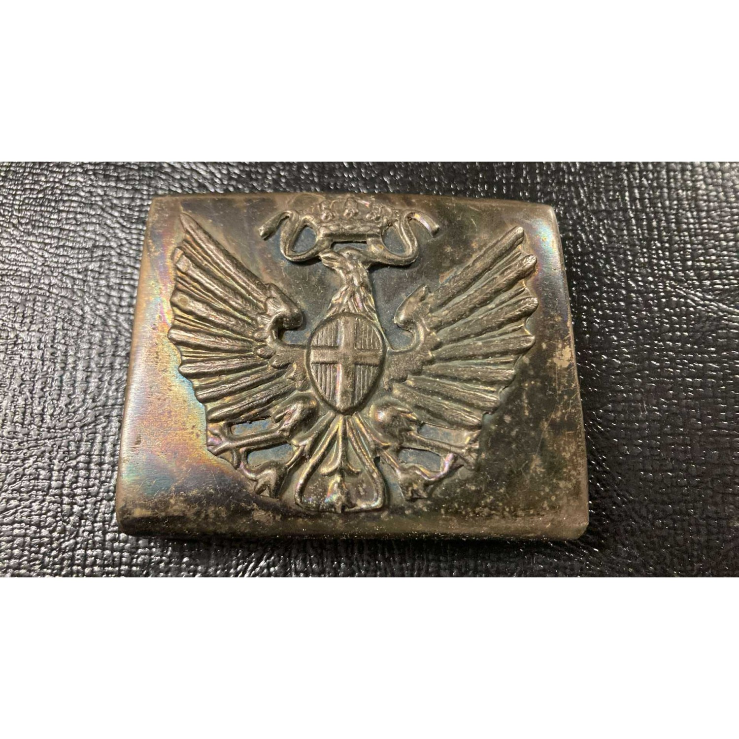 Metallschnalle eines italienischen Offiziers der königlichen Armee, Erster Weltkrieg