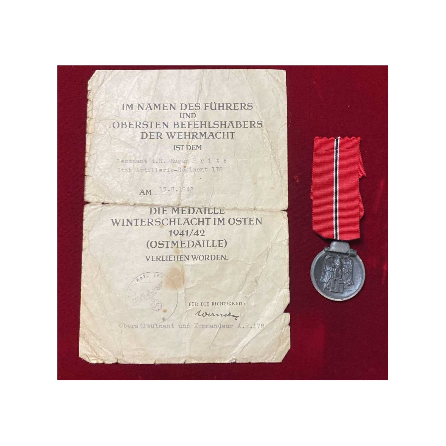 Winterschlacht Im Hosten OSTMEDAILLE