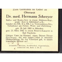 A very interesting lot of documents belonging to a German medical officer, Hermann Schreyer