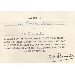 Certificate of Merit for Service in the Kingdom of the South