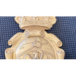 Wunderschöne Bronzetafel mit heraldischem Wappen aus den 1920er/1930er Jahren