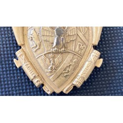 Wunderschöne Bronzetafel mit heraldischem Wappen aus den 1920er/1930er Jahren