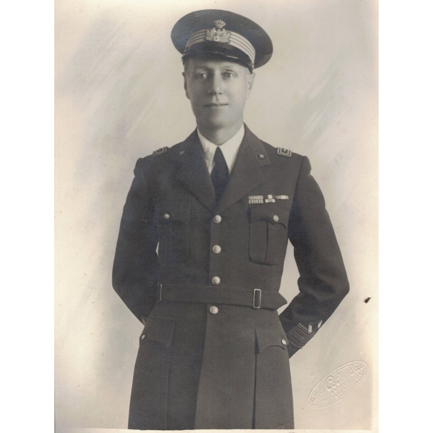 Pair of photographs of a Colonel Doctor of the Italian Royal Air Force, 1940