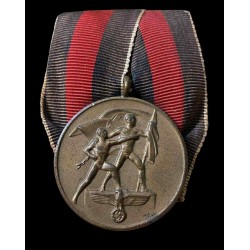 Bronze medal  commemorating the annexation of the Sudetenland
