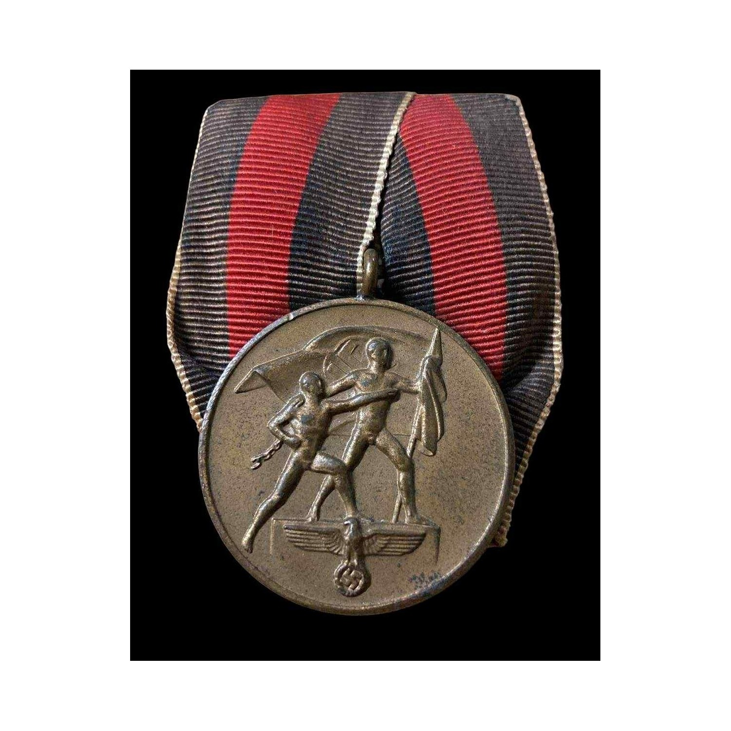Bronze medal  commemorating the annexation of the Sudetenland