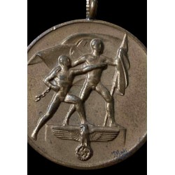 Bronze medal  commemorating the annexation of the Sudetenland