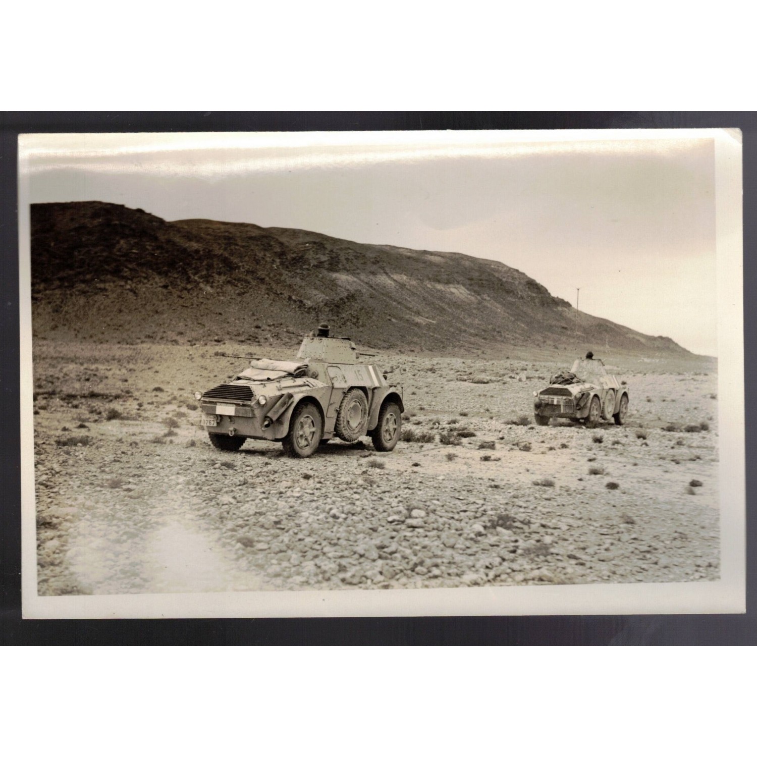Istituto LUCE photo of an ANSALDO armored car in Tunisia, 1943.