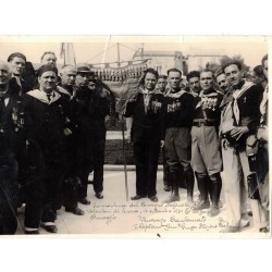 Foto ricordo con dedica  riunione Volontari di Guerra Bari 1930