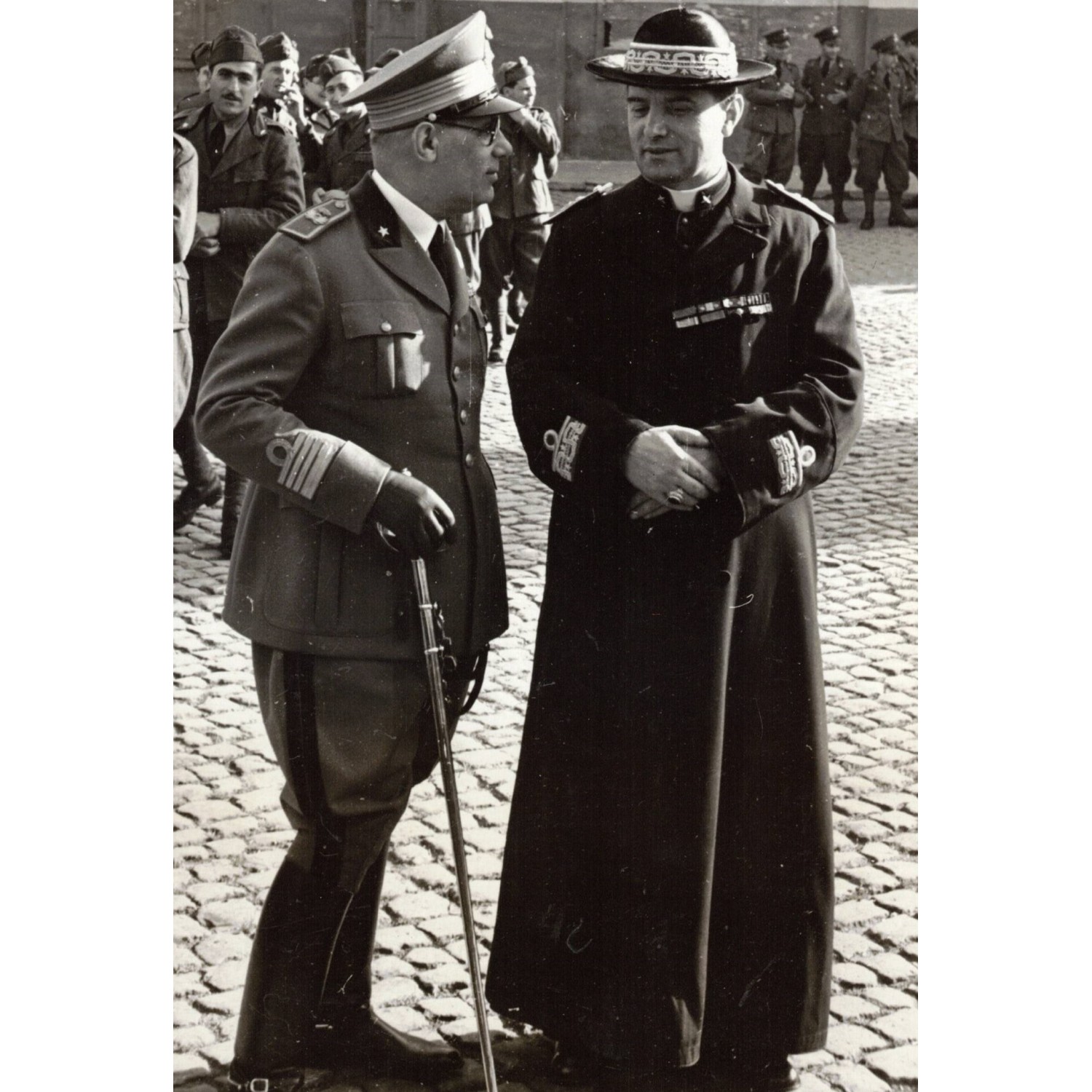 Photo of a Bishop, Military Chaplain, and Colonel of the Commissariat