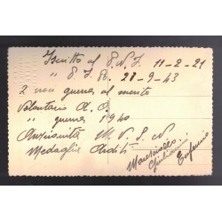 Postcard-sized portrait photo of Marshal E. Muti of the Black Brigade, RSI period, September 1943