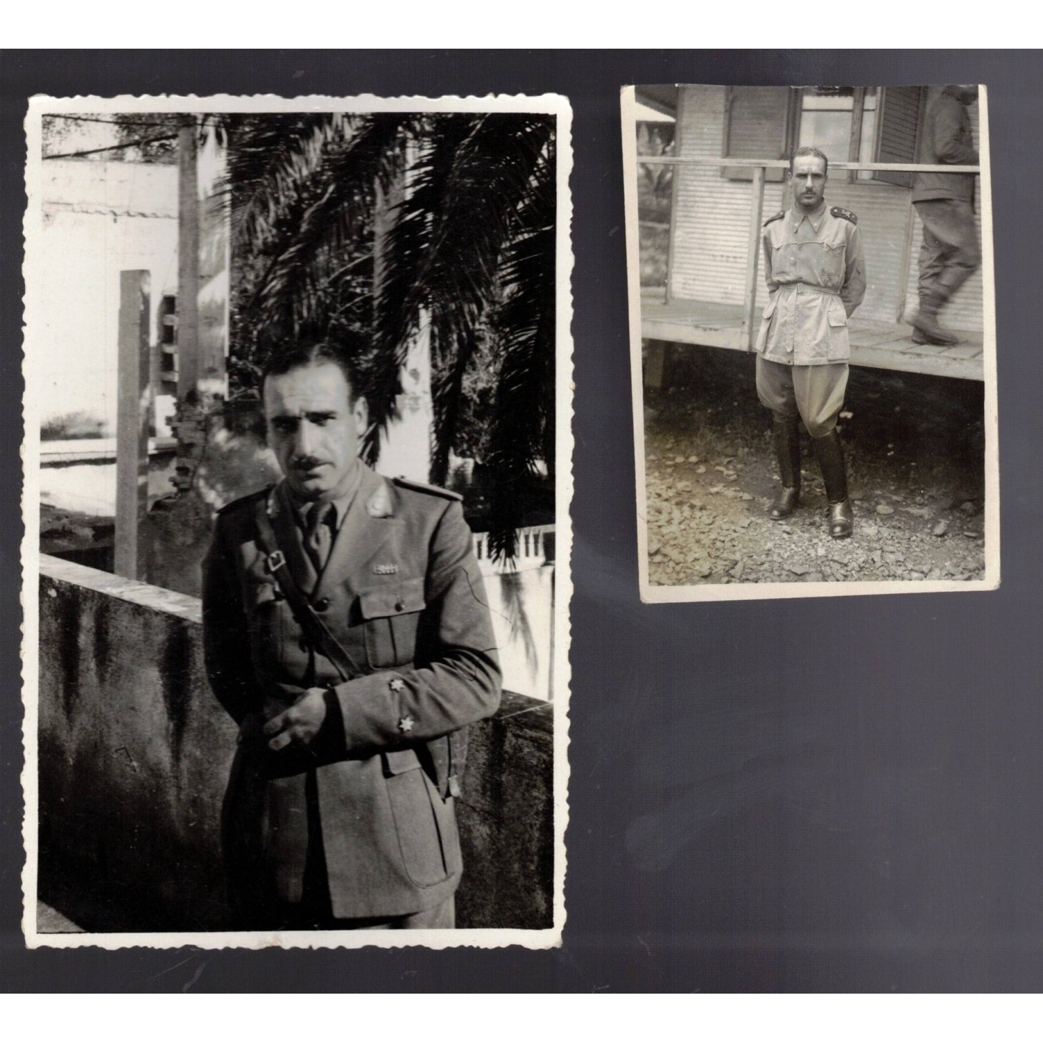 Coppia di foto di un soldato Volontario di Guerra Africa e Spagna