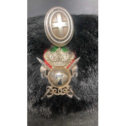 Colbacco da Ufficiale del 7° Lancieri di Milano periodo Umberto I° Ditta Cesati