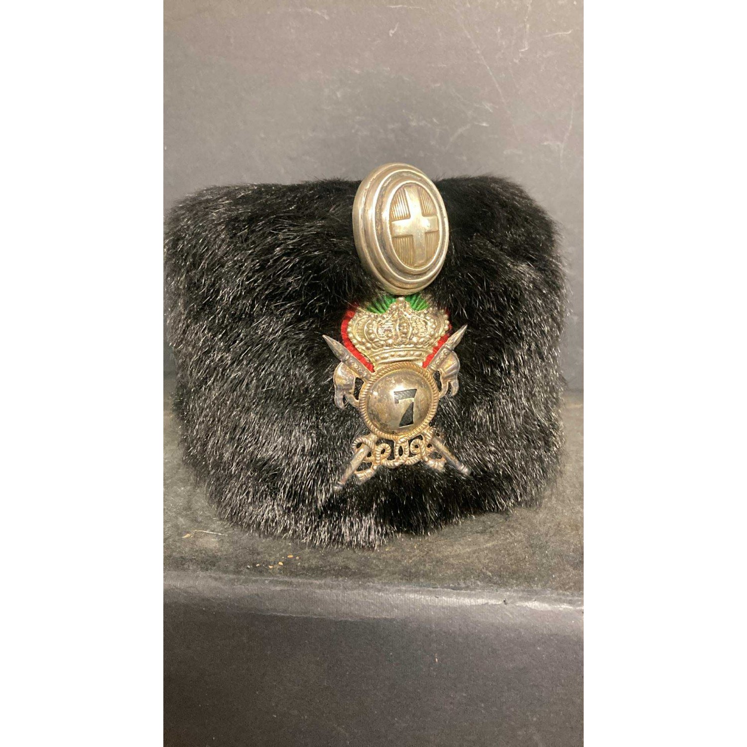 Stunning Officer's hat of the 7th Lancers of Milan, Umberto I period, 1893/1900