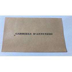 Biglietto da visita personale di Gabriele D Annunzio