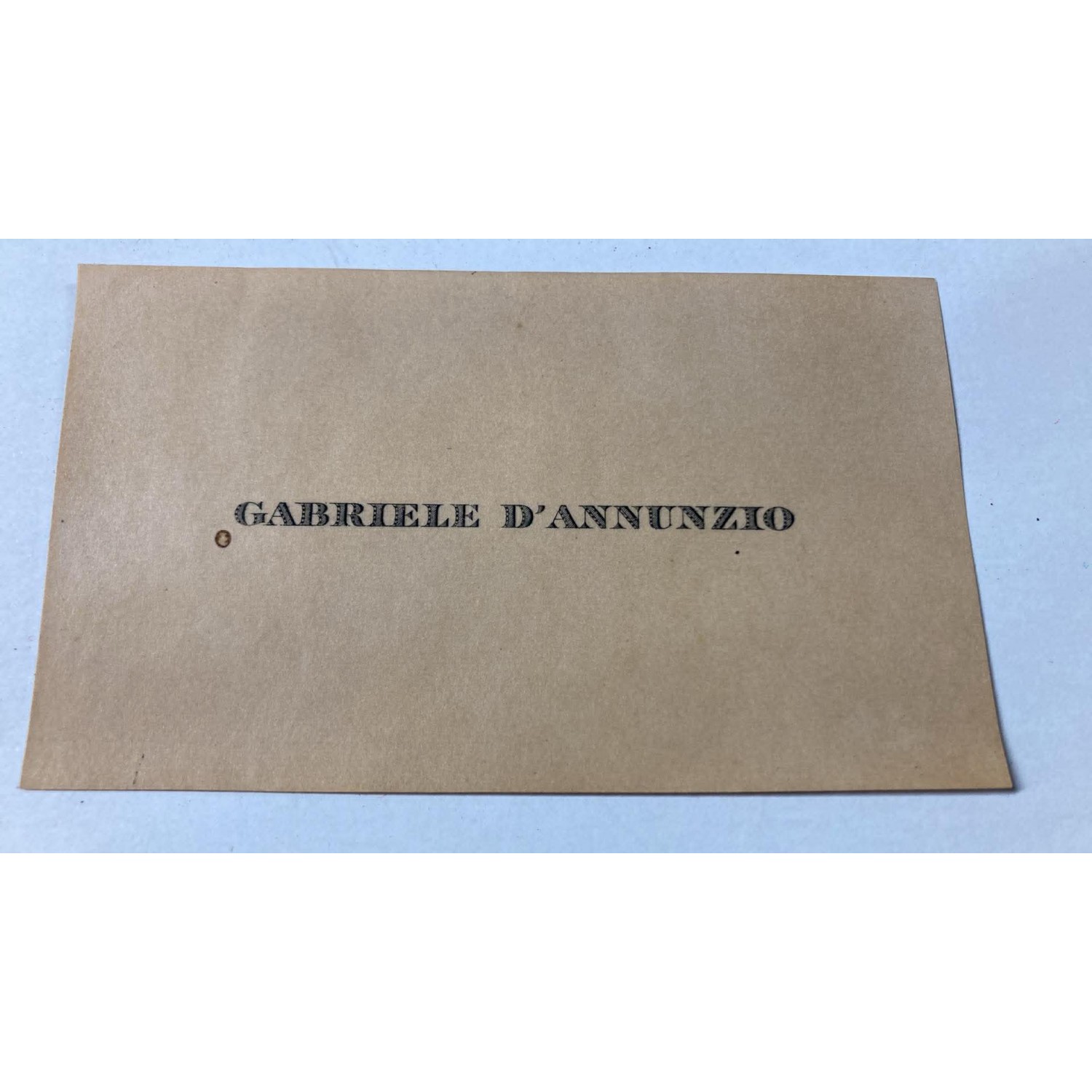 Biglietto da visita personale di Gabriele D Annunzio