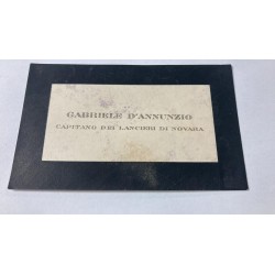 Personal business card of Gabriele D'Annunzio, bordered in black for mourning