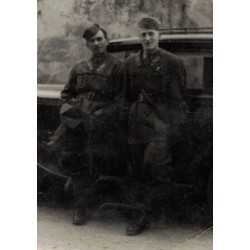 Beautiful postcard-sized photo of two Italian paratroopers, Tarquinia, 1941