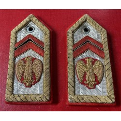 A true rarity. A stunning pair of shoulder boards for the gray-green uniform of the First Honorary Corporal of the Militia.