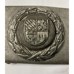 Aluminiumschnalle für die Polizeifeuerwehr, Weimarer Republik, zweiteiliges Modell