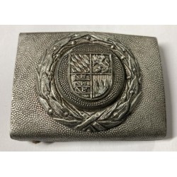 Aluminum buckle for the Police Fire Brigade, Weimar Republic period, two-piece model, probably made by Assmann