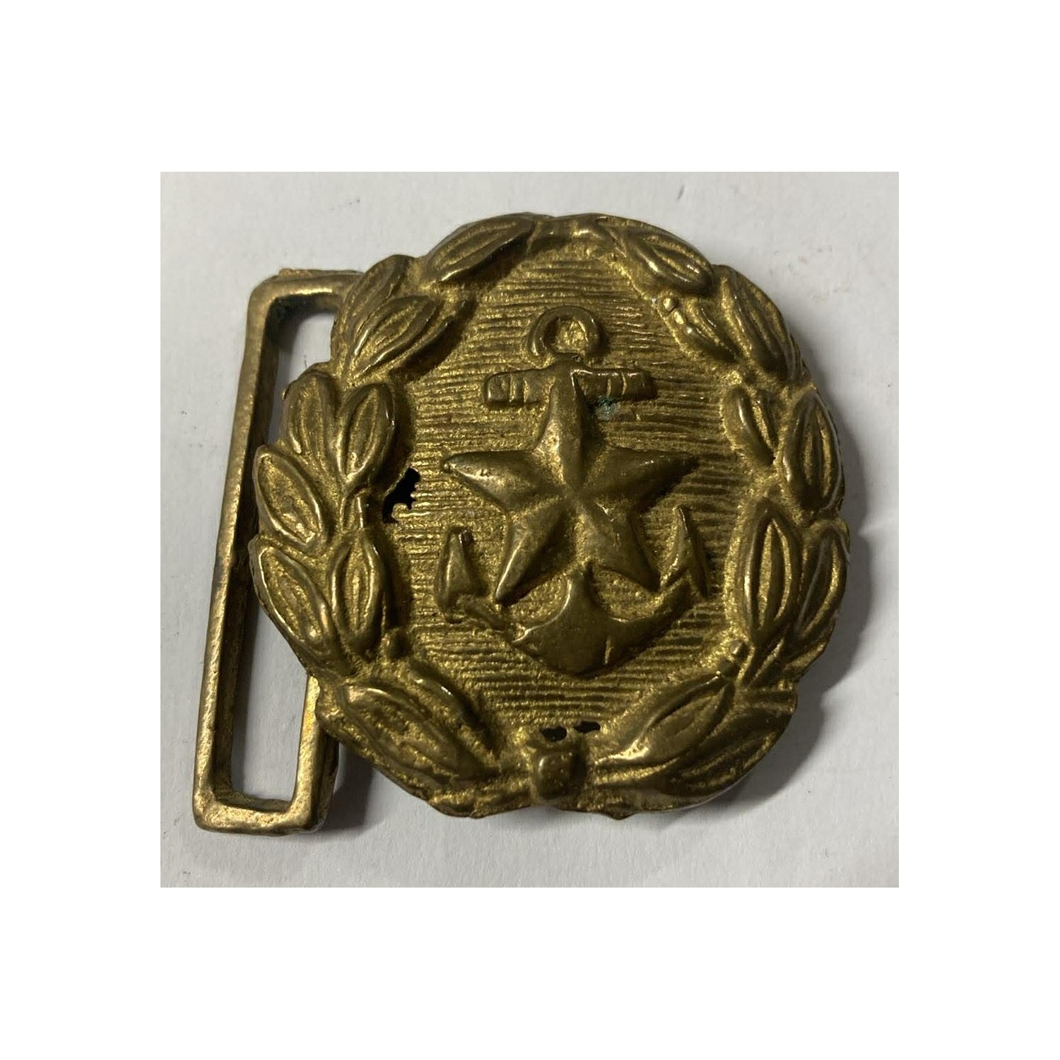 Fibbia in bronzo da Ufficiale Marina Imperiale Russa 1900/1917