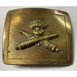 Extremely rare Sardinian Army Artillery Regiment buckle, cast brass plate