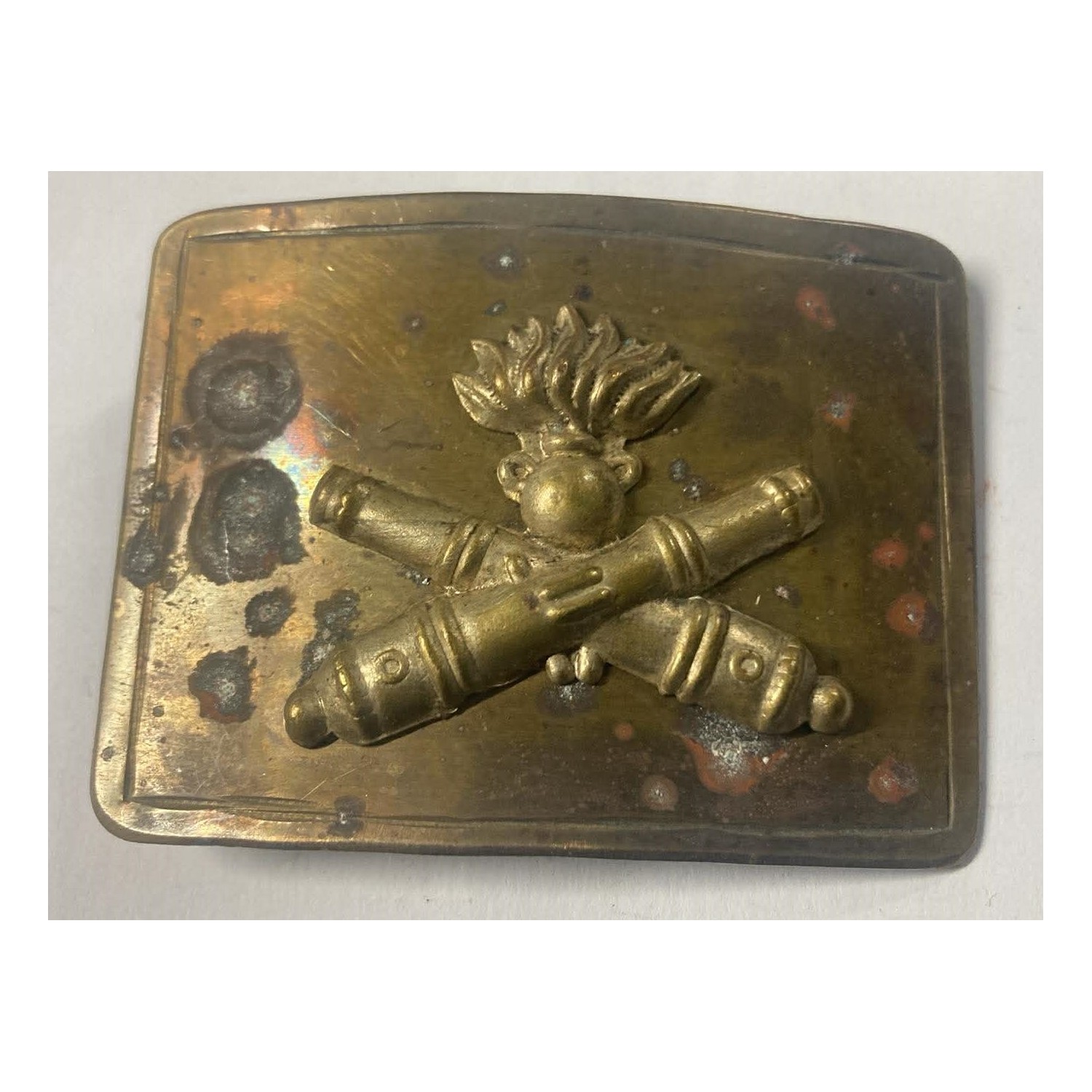 Fibbia da truppa Armata Sarda 1861 Artiglieria modello piccolo