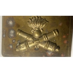 Sardinian Army 1861 Artillery troop buckle, small model, measures 6 x 4.5 cm