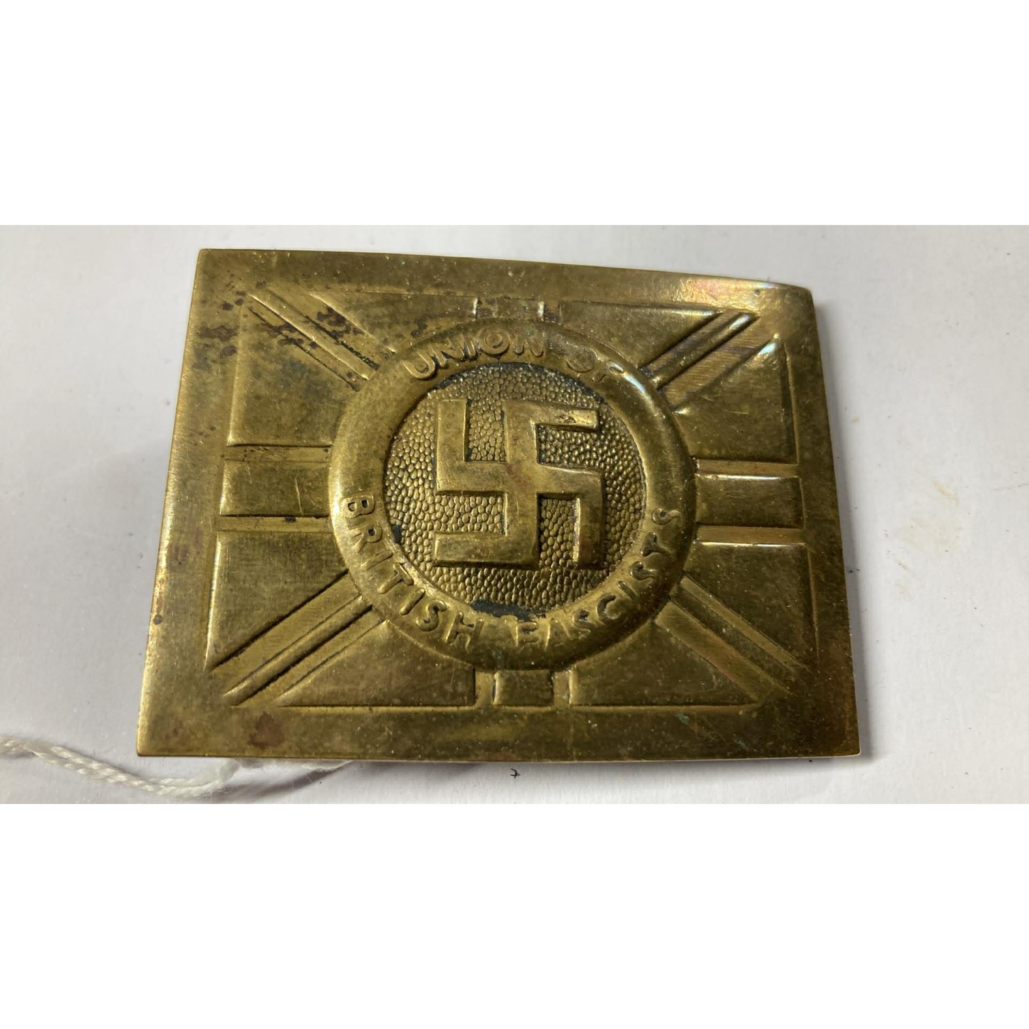 Post-1937 Union of British Fascist brass buckle