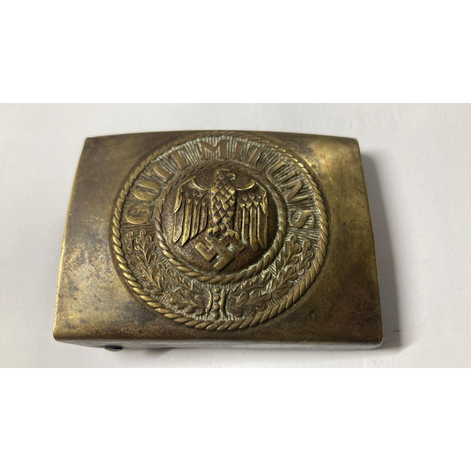 REPLICA Kriegsmarine brass buckle brand OLC, old replica from the 80s/90s