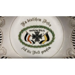 Decorative ceramic plate Germany 1914/1918, with effigy of General Hindenburg