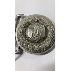 German Army Officer's Belt Buckle, WWII, Assmann Model, Unmarked