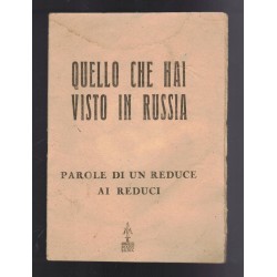 Booklet What You Saw in Russia - Words from a Veteran to Veterans