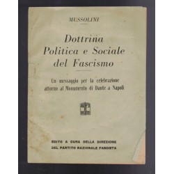 Libro opuscolo Dottrina Politica e Sociale del Fascismo 1932