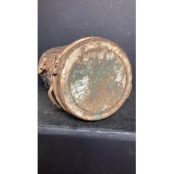 German WWII gas mask container, camouflage, tall model