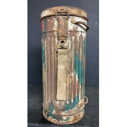 Deutscher Gasmaskenbehälter aus dem Zweiten Weltkrieg, Tarnmuster, hohes Modell